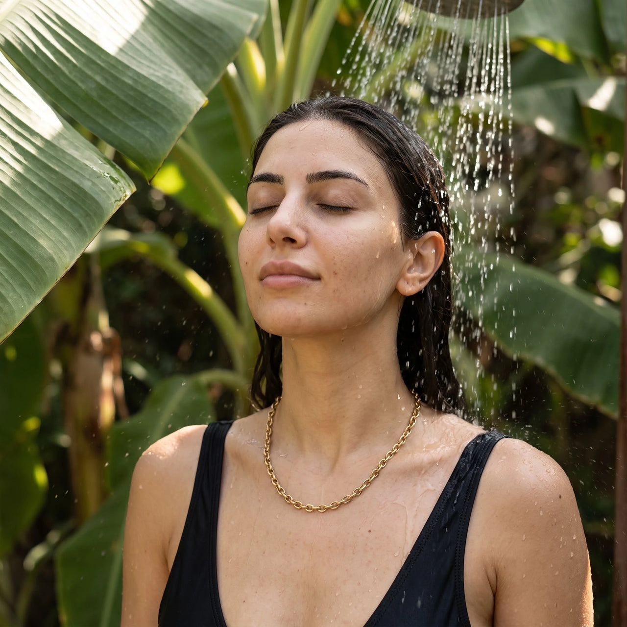Ankerkette — unter der Dusche getragen, wasserfest, Gold | SKU: lachaine
