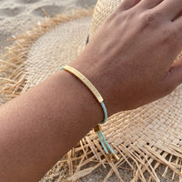 Thumbnail for Geflochtenes armband — getragen, echte Größe, Gold | SKU: lamenthe-g