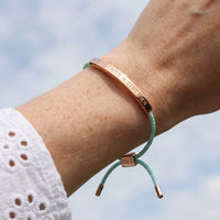 Thumbnail for Geflochtenes armband — Nahaufnahme der Details, Roségold | SKU: lamenthe-rg