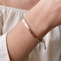 Thumbnail for Kordelarmband — Nahaufnahme der Details, Roségold | SKU: lanature-rg