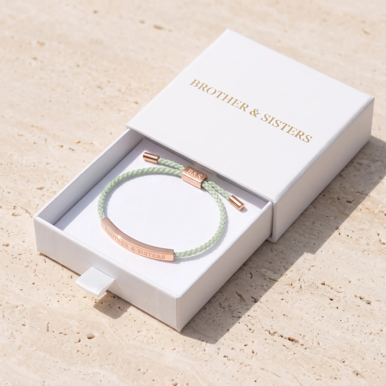 Kordelarmband — in der Geschenkbox, Roségold | SKU: lanature-rg