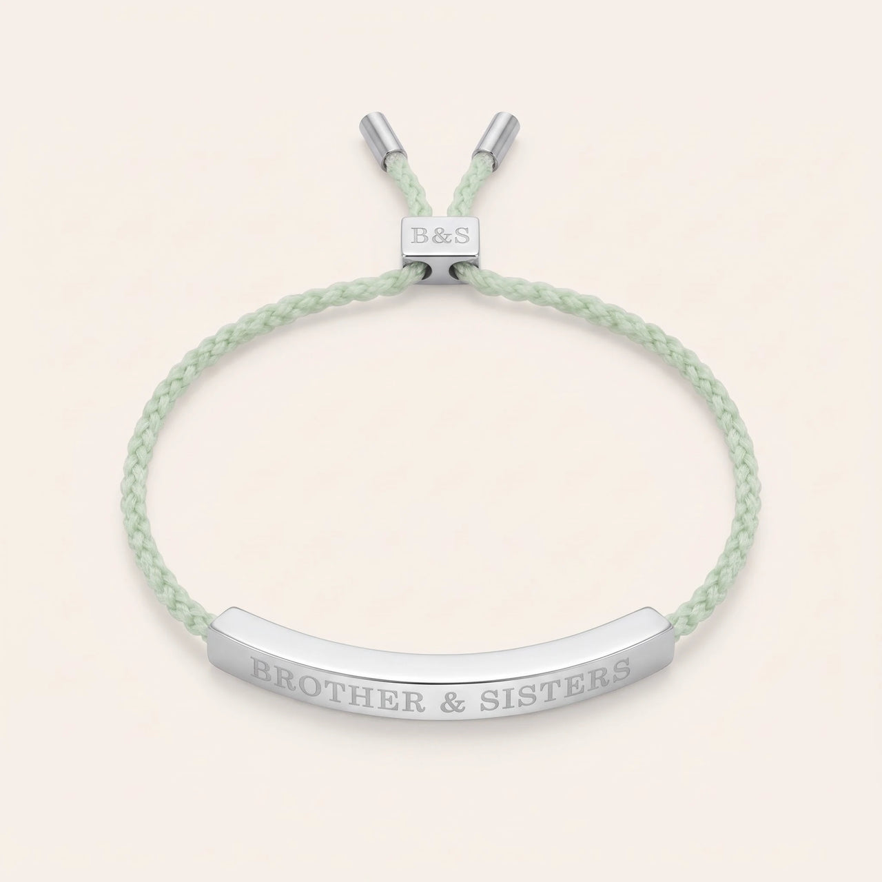 Armband kordel — Produktfoto auf weißem Hintergrund, Silber | SKU: lanature-wg