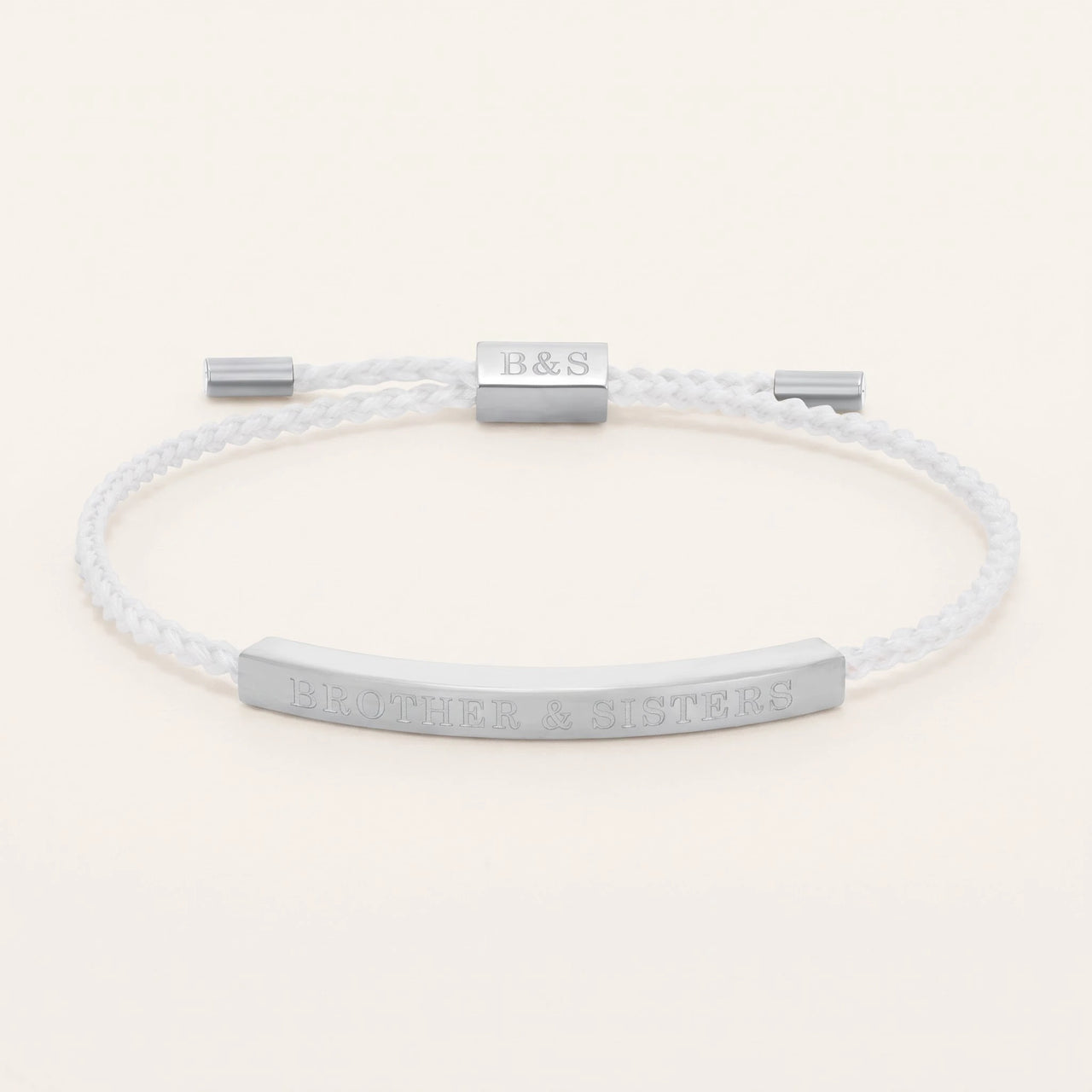 Textilarmband — Produktfoto auf weißem Hintergrund, Silber | SKU: laperle-wg