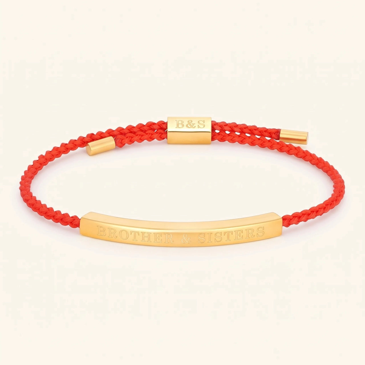 Rotes armband — Produktfoto auf weißem Hintergrund, Gold | SKU: lamour-g