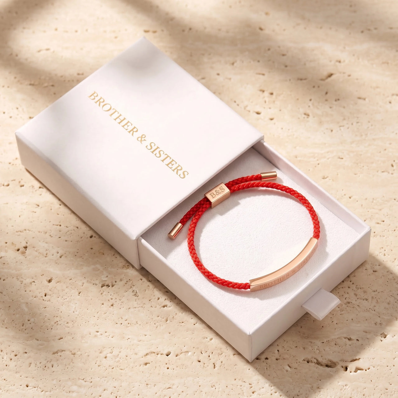 Kordelarmband — in der Geschenkbox, Roségold | SKU: lamour-rg