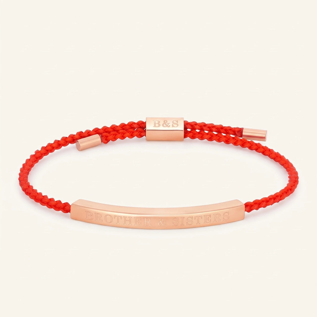 Kordelarmband — Produktfoto auf weißem Hintergrund, Roségold | SKU: lamour-rg