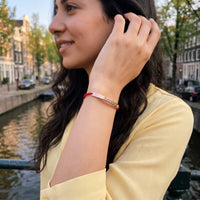 Thumbnail for Kordelarmband — getragen im Alltag, Roségold | SKU: lamour-rg