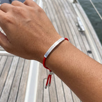 Thumbnail for Gravur armband — getragen, echte Größe, Silber | SKU: lamour-wg