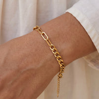 Thumbnail for Armband gold damen — Nahaufnahme der Details, Gold | SKU: ledouble