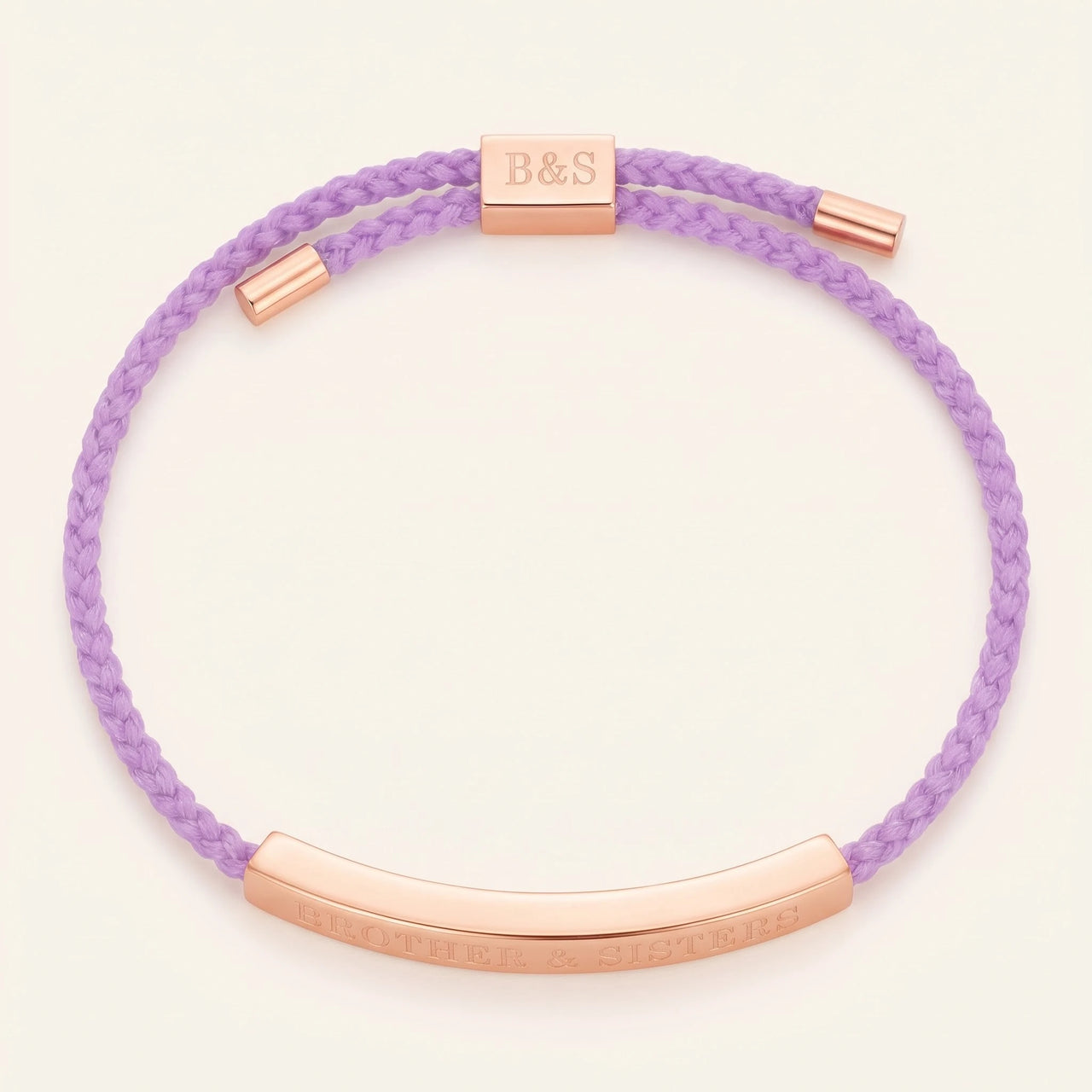 Armband lila — Produktfoto auf weißem Hintergrund, Roségold | SKU: lemauve-rg