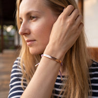 Thumbnail for Armband lila — getragen im Alltag, Roségold | SKU: lemauve-rg