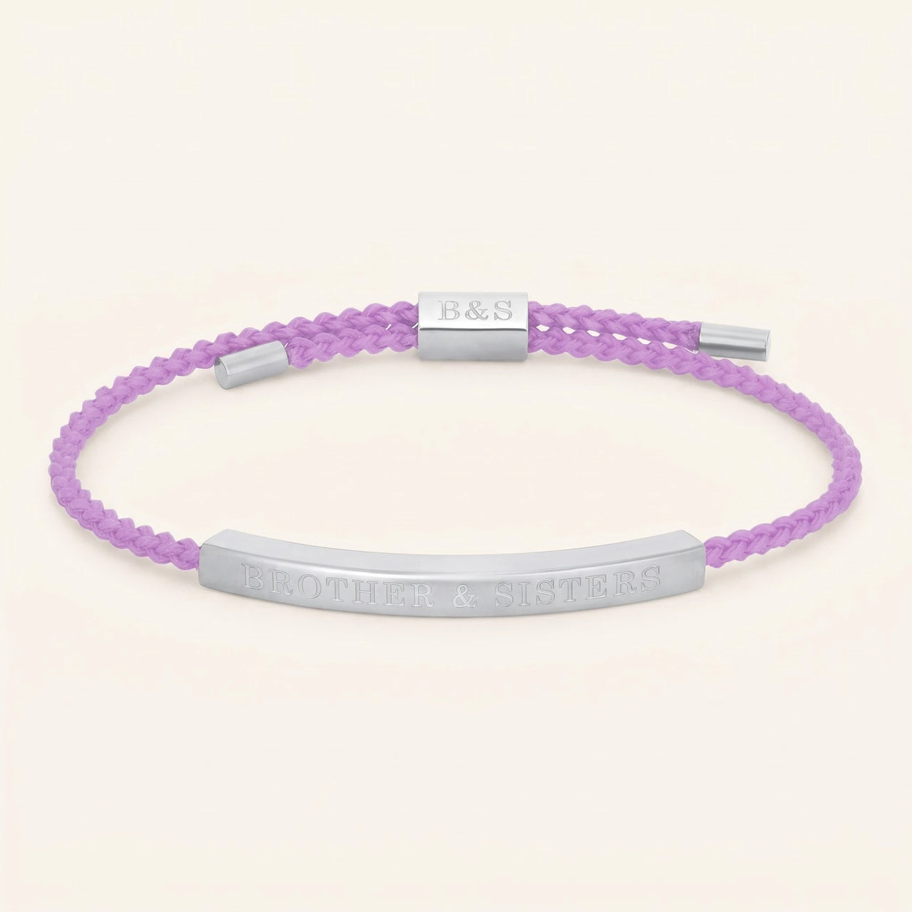 Geflochtenes armband — Produktfoto auf weißem Hintergrund, Silber | SKU: lemauve-wg