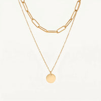 Thumbnail for Kette mit plättchen — Produktfoto auf weißem Hintergrund, Gold | SKU: le-tendance-g