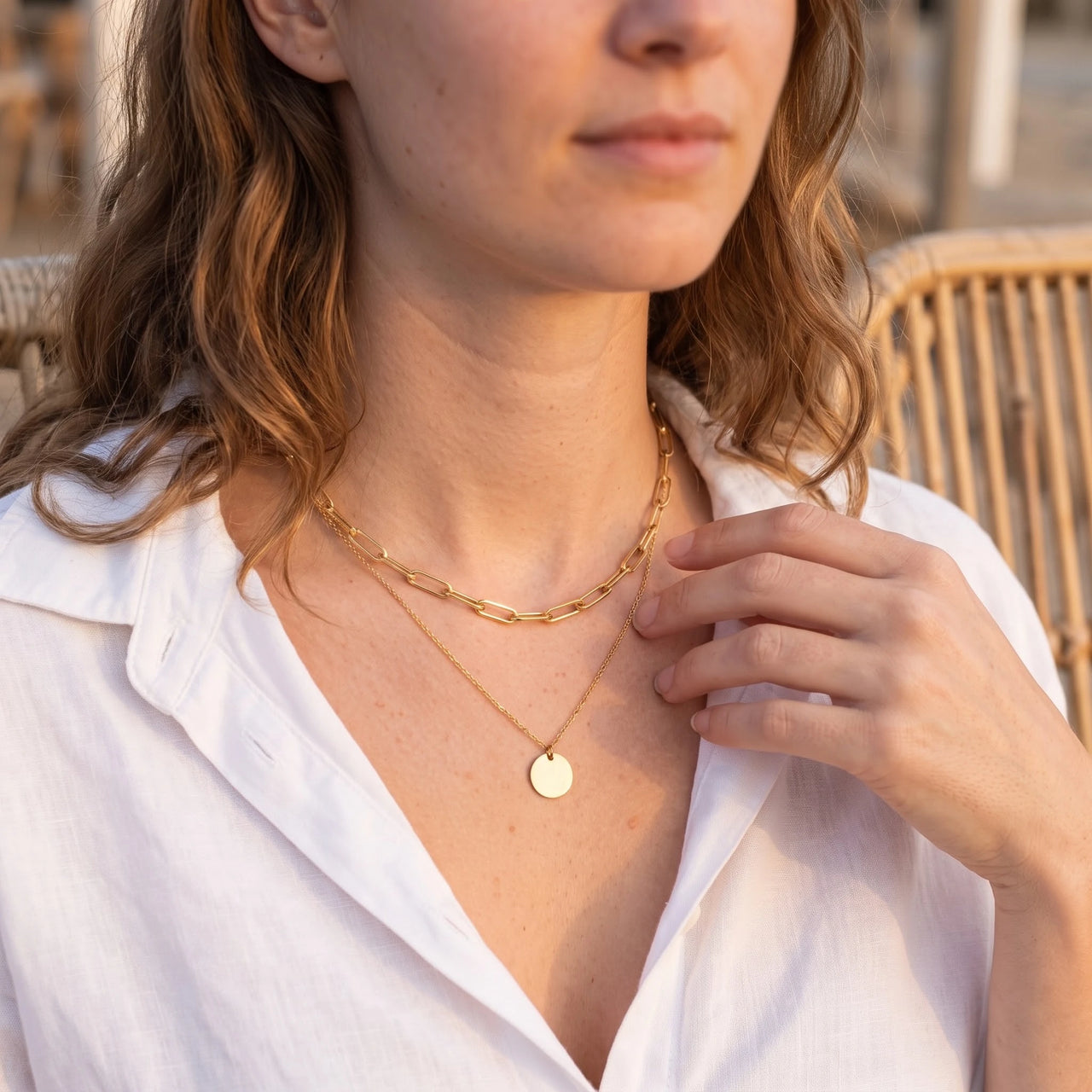 Goldkette damen — getragen im Alltag, Gold | SKU: le-tendance-g
