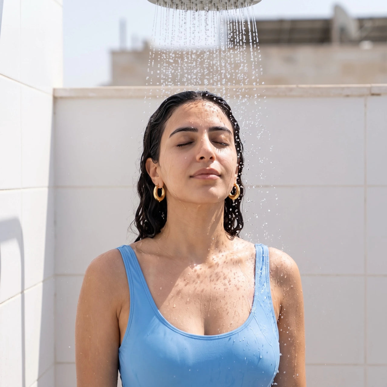 Dicke creolen — unter der Dusche getragen, wasserfest, Gold | SKU: lesbrillantes