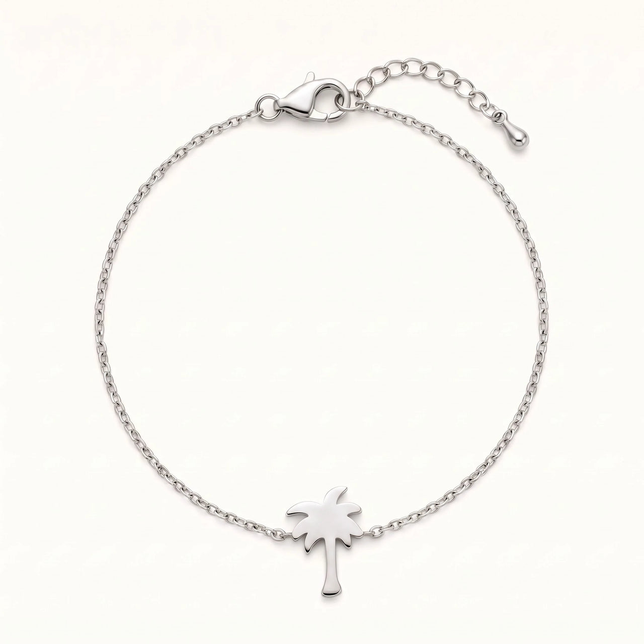 Palmen armband — Produktfoto auf weißem Hintergrund, Silber | SKU: 7819407-silver-plated