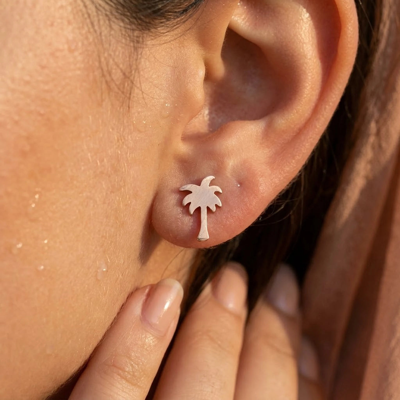 Ohrstecker edelstahl — Nahaufnahme der Details, Roségold | SKU: 10287609-rose-gold-color