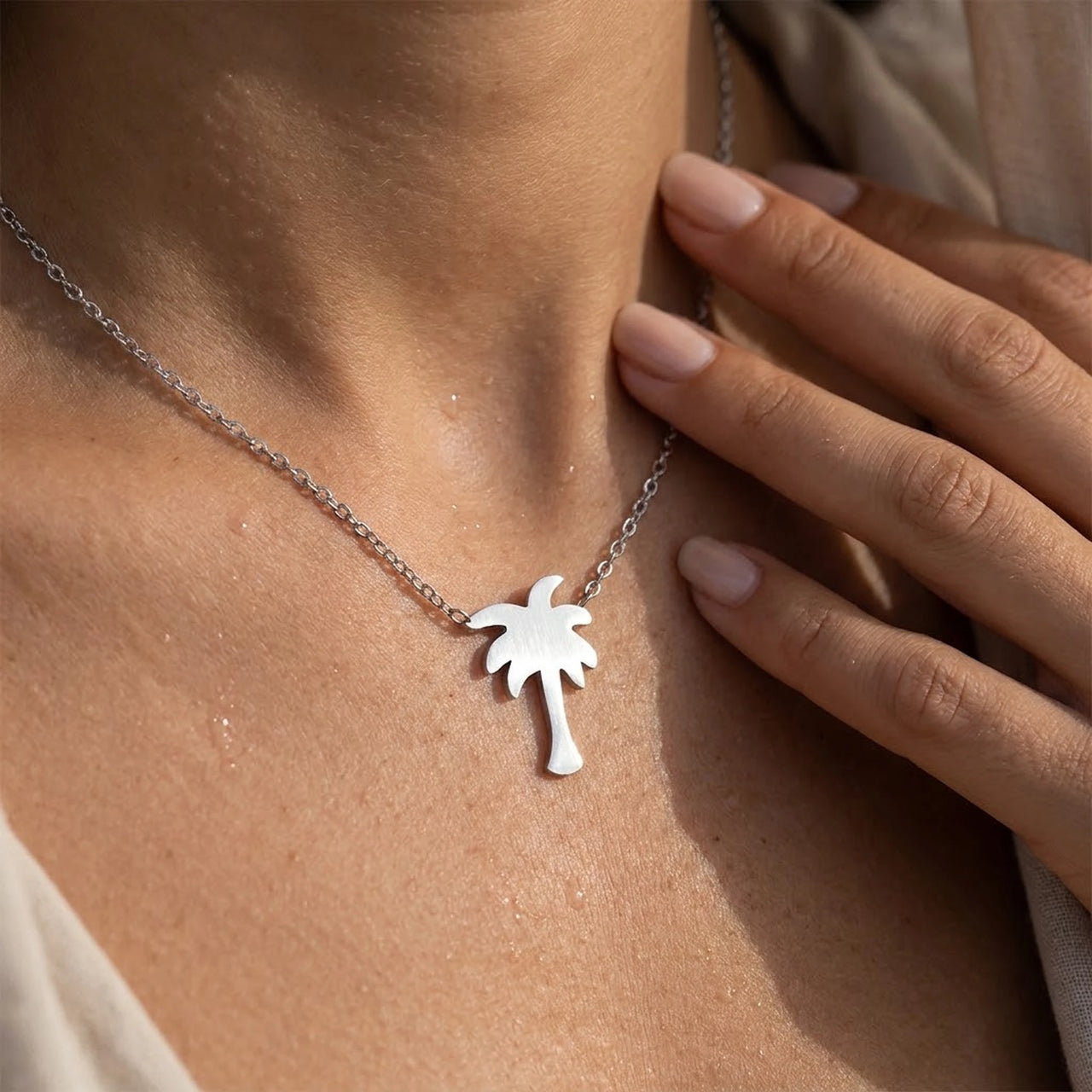 Kette edelstahl damen — Nahaufnahme der Details, Silber | SKU: 8732822-silver-plated