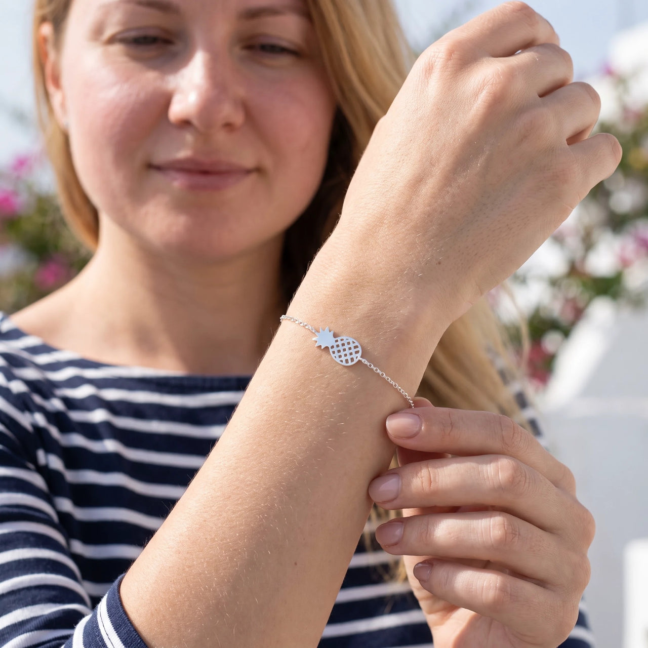 Sommerschmuck — getragen im Alltag, Silber | SKU: 9178613-white-gold
