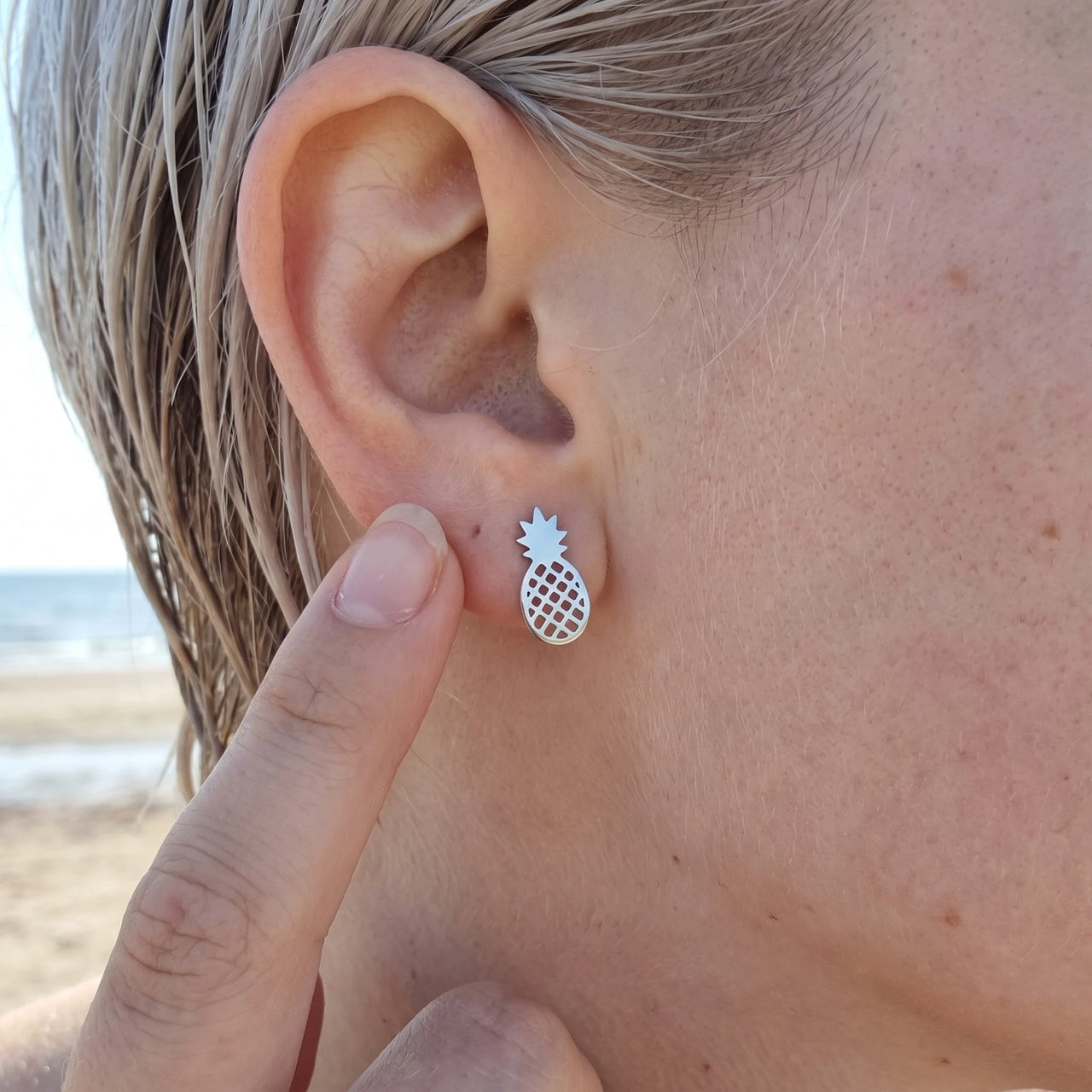 Sommerschmuck — getragen, echte Größe, Silber | SKU: 437186-silver-plated
