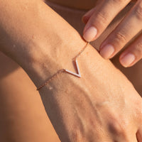 Thumbnail for Armband minimalistisch — Nahaufnahme der Details, Roségold | SKU: 9443177-rose-gold