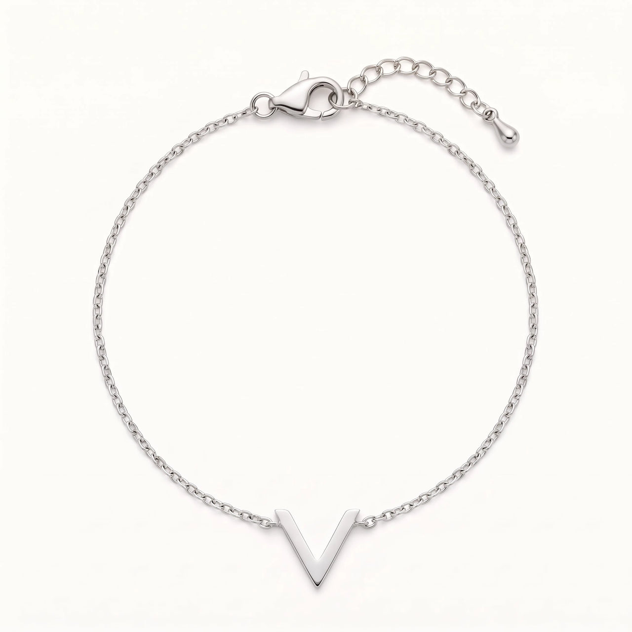 V armband — Produktfoto auf weißem Hintergrund, Silber | SKU: 9443177-white-gold