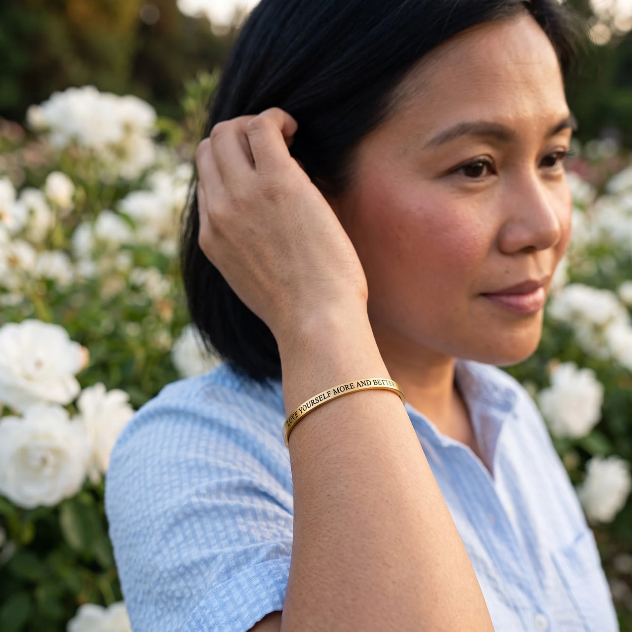 Selbstliebe geschenk — getragen im Alltag, Gold | SKU: lymab-g