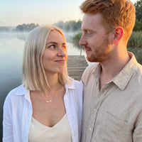 Thumbnail for The gold necklace worn on a summer evening | SKU: 42002-gold