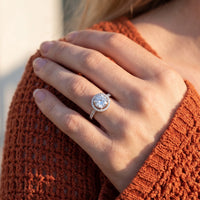 Thumbnail for Verlobungsring silber — Nahaufnahme der Details, Silber | SKU: 101791-4.5-silver