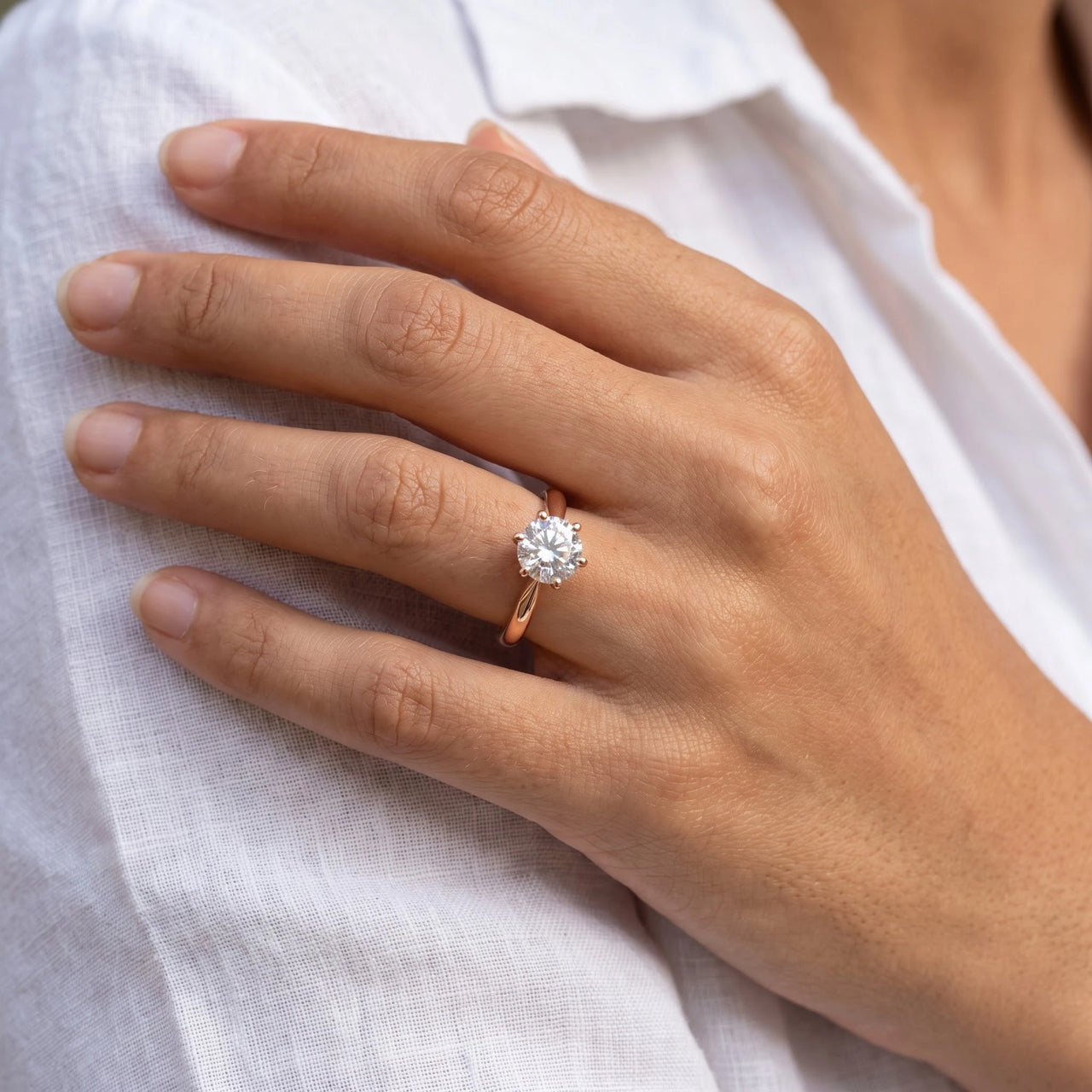 Ring rosegold — Nahaufnahme der Details, Roségold | SKU: 33759698-4.5-rose-gold