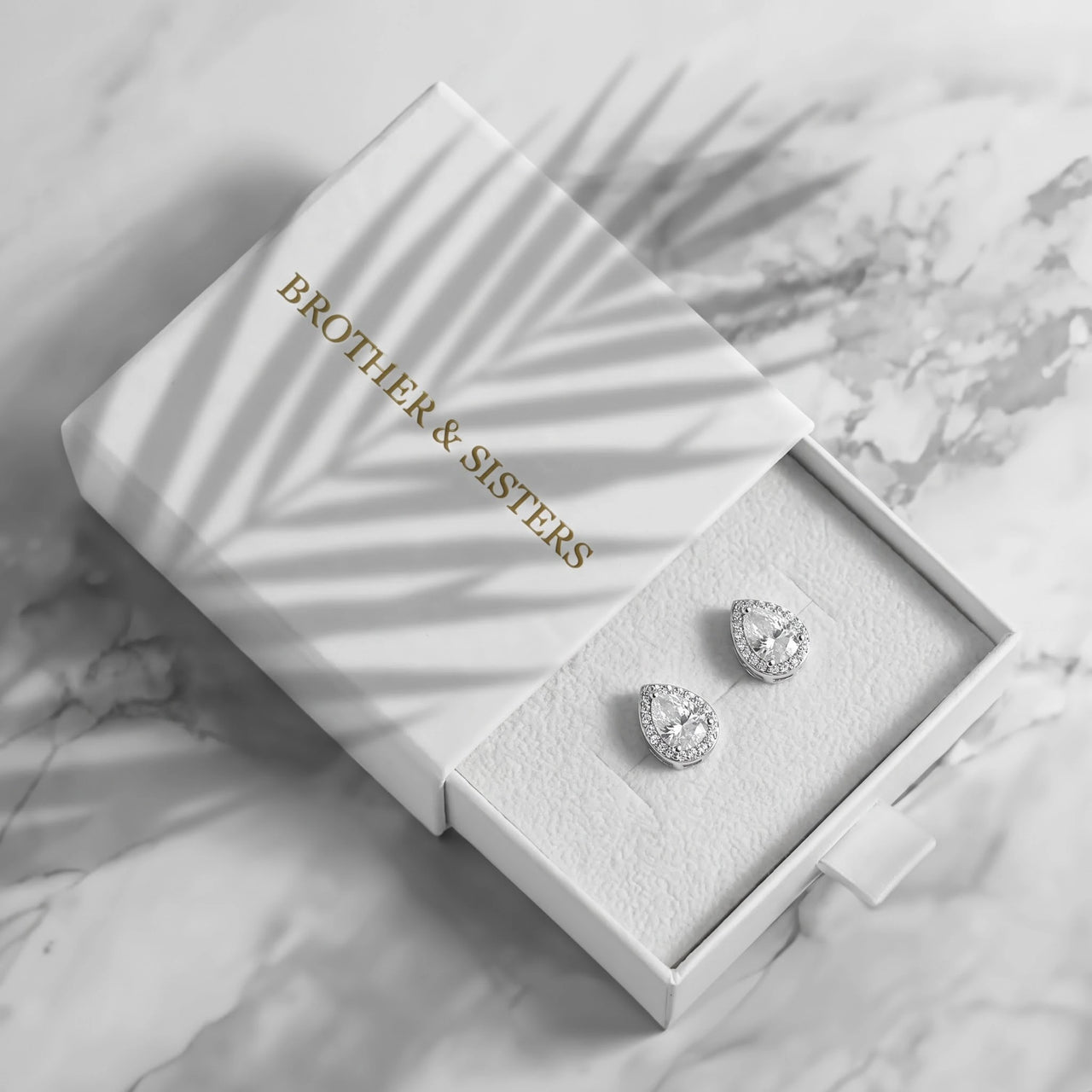 Tropfen ohrringe — in der Geschenkbox, Silber | SKU: 505174