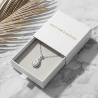 Thumbnail for Tropfen kette — in der Geschenkbox, Silber | SKU: 505415-white