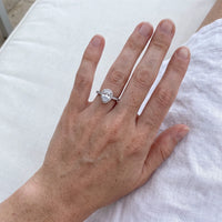 Thumbnail for Ring edelstahl — getragen, echte Größe, Silber | SKU: 505162-4.5-silver