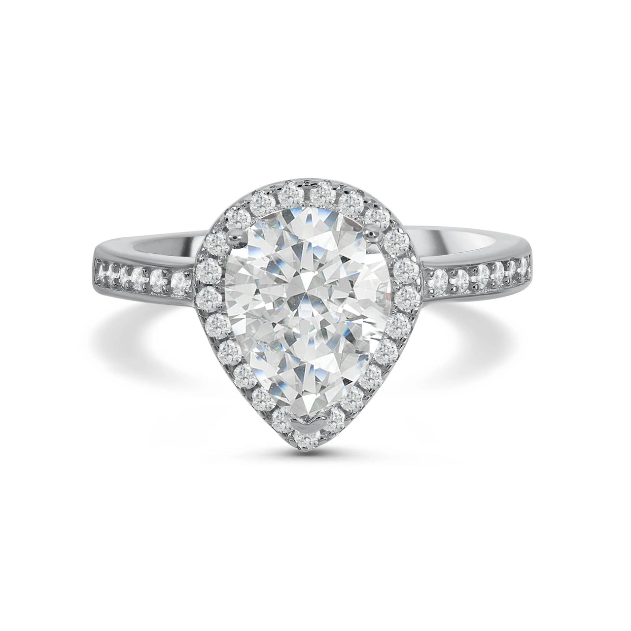 Halo ring — Produktfoto auf weißem Hintergrund, Silber | SKU: 505162-4.5-silver