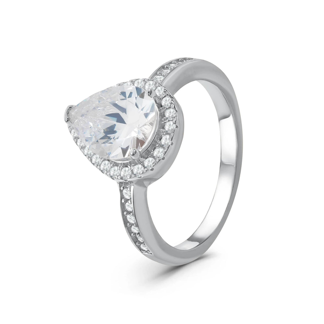 Halo ring — Produktfoto auf weißem Hintergrund, Silber | SKU: 505162-4.5-silver