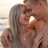 Thumbnail for A couple on a date, she wears the silver necklace | SKU: 6309048