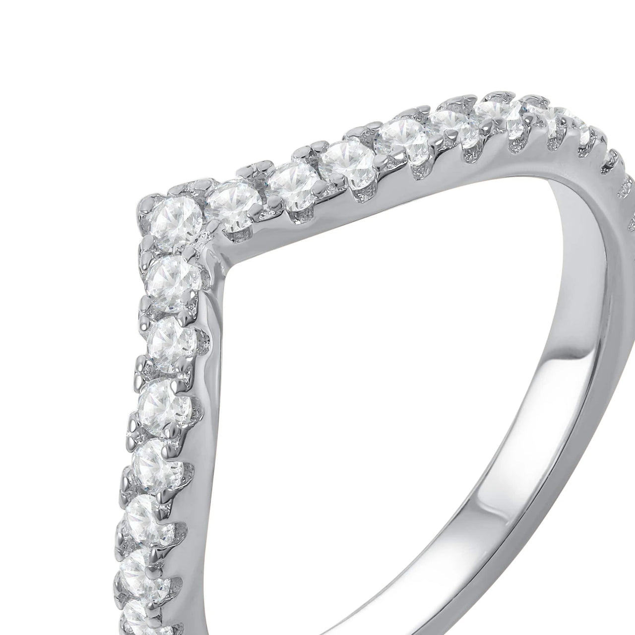 V ring — Produktfoto auf weißem Hintergrund, Silber | SKU: 10645547-4.5-silver