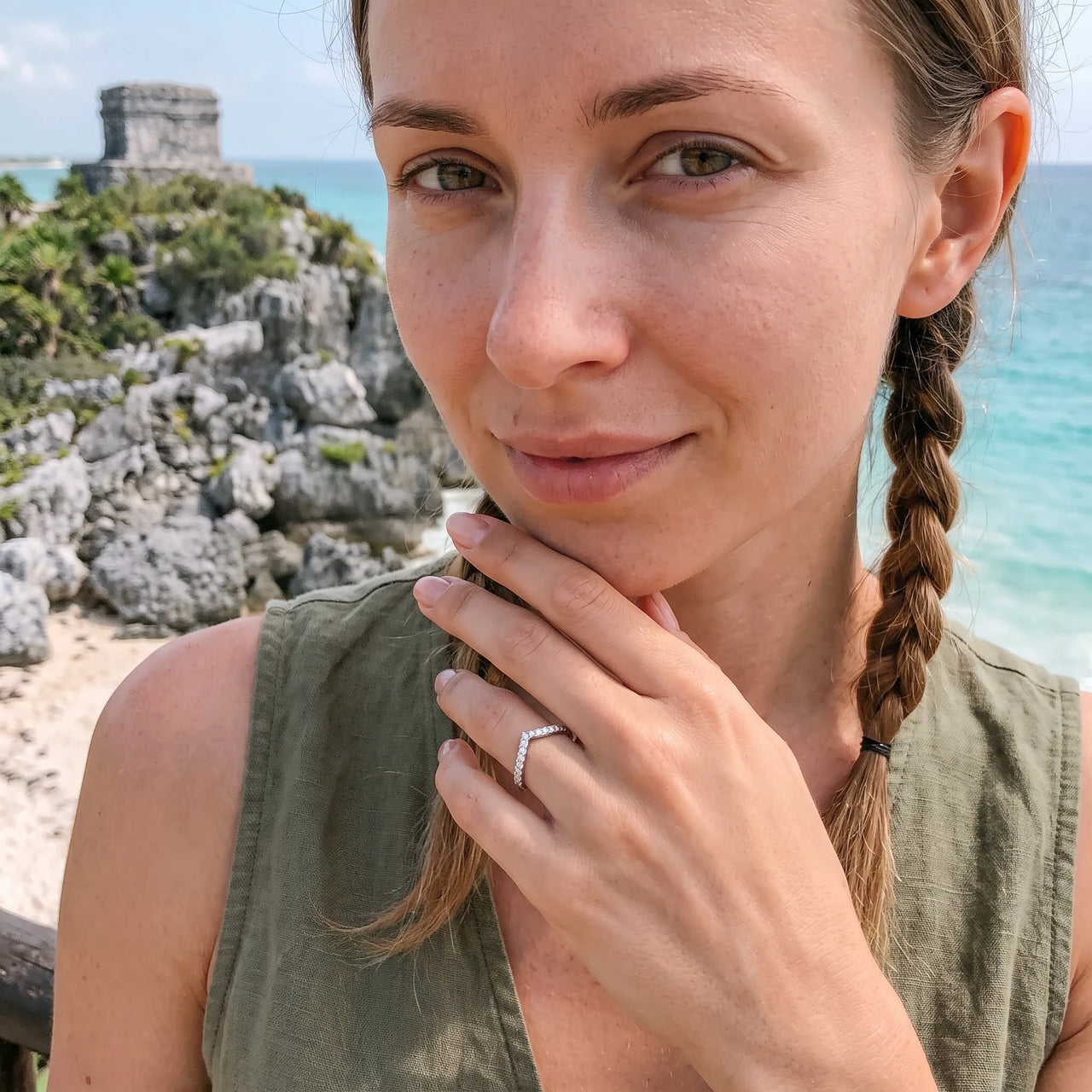 Ring silber damen — getragen auf einer Reise, Silber | SKU: 10645547-4.5-silver
