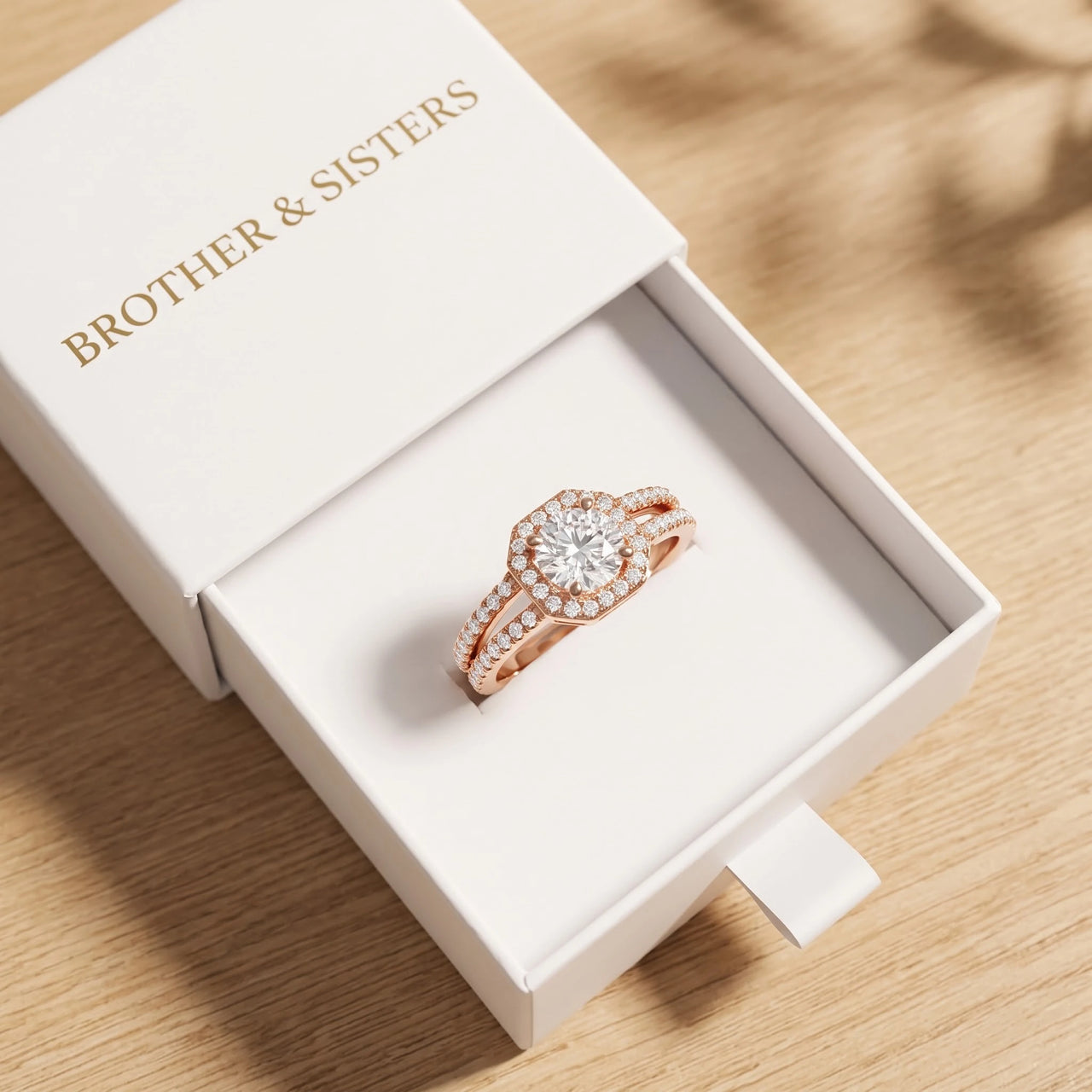 Halo ring — in der Geschenkbox, Roségold | SKU: 346060-4.5-rose-gold