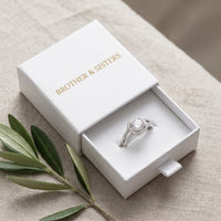 Thumbnail for Ring eckig — in der Geschenkbox, Silber | SKU: 346060-4.5-silver