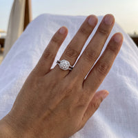 Thumbnail for Ring mit zirkonia — getragen, echte Größe, Silber | SKU: 346060-4.5-silver