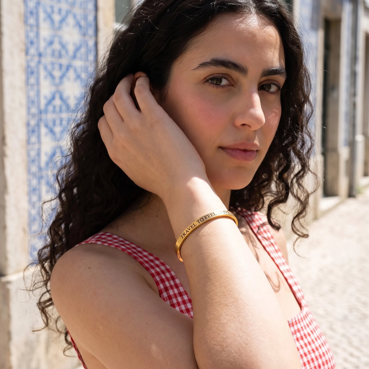 Reise armband — getragen im Alltag, Gold | SKU: ttfa-g