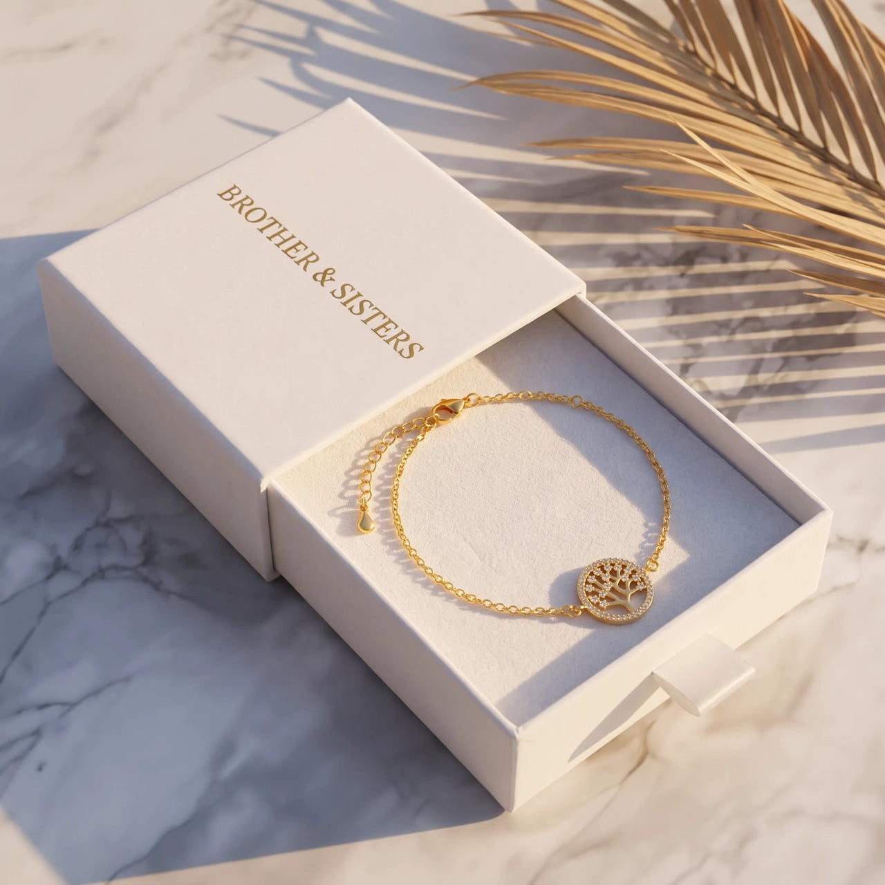Lebensbaum armband — in der Geschenkbox, Gold | SKU: 18963309-gold