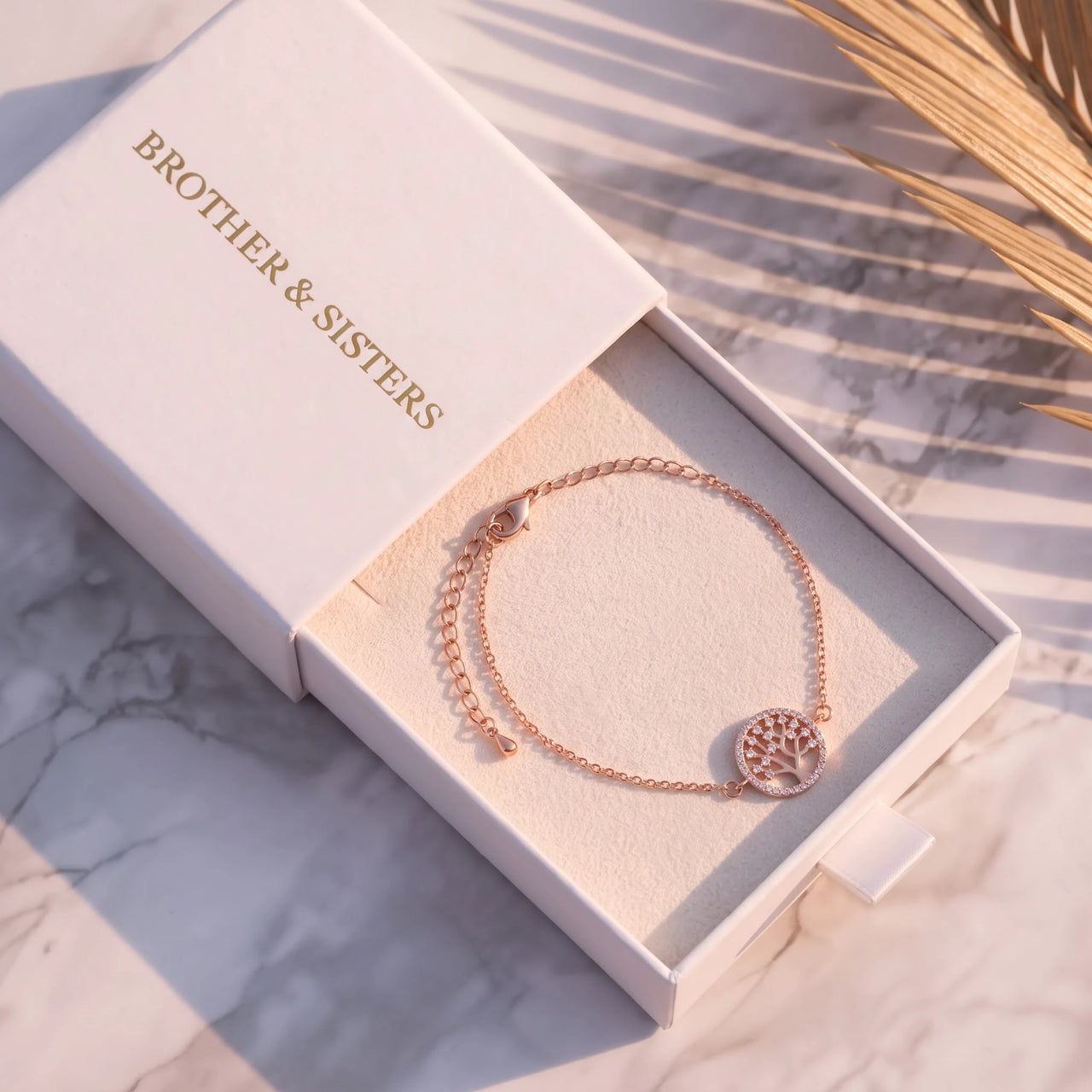 Lebensbaum armband — in der Geschenkbox, Roségold | SKU: 18963309-rose-gold