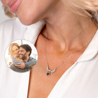 Thumbnail for Wings Photo Personalised Necklace  - Photo Necklace - Photo Projection Necklace Necklace Brother & Sisters