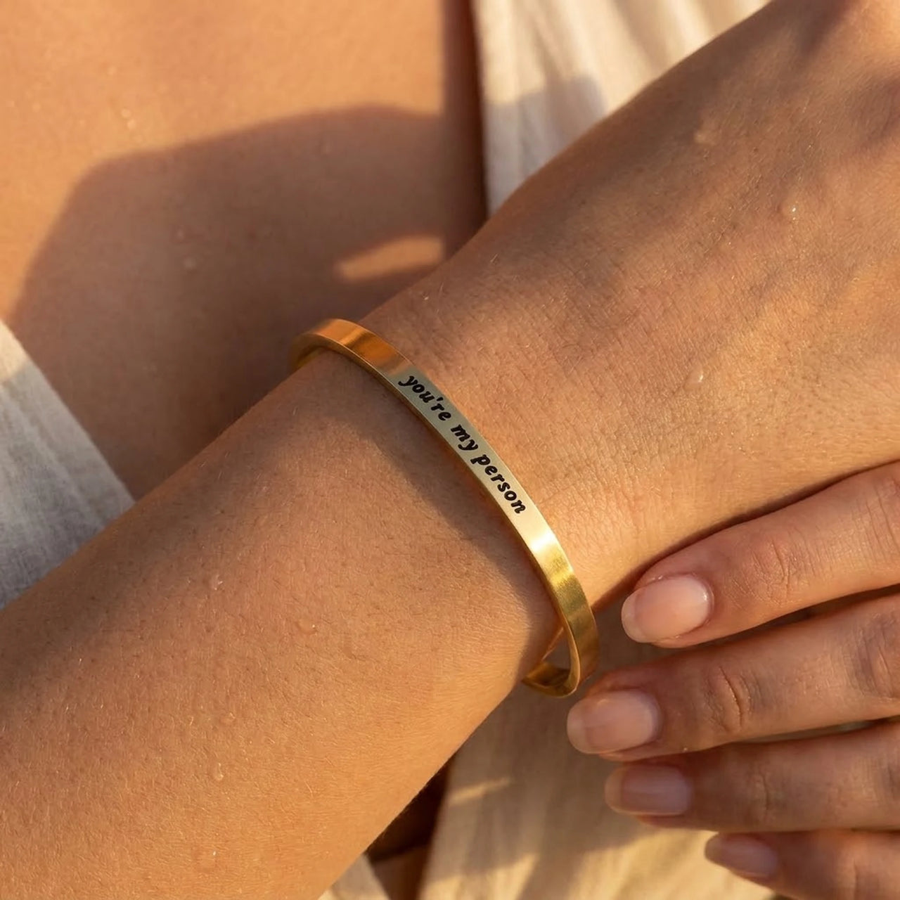 Armband beste freundin — Nahaufnahme der Details, Gold | SKU: 8174603-gold-color