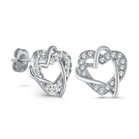 Thumbnail for Hearts with Austrian Crystals Earrings