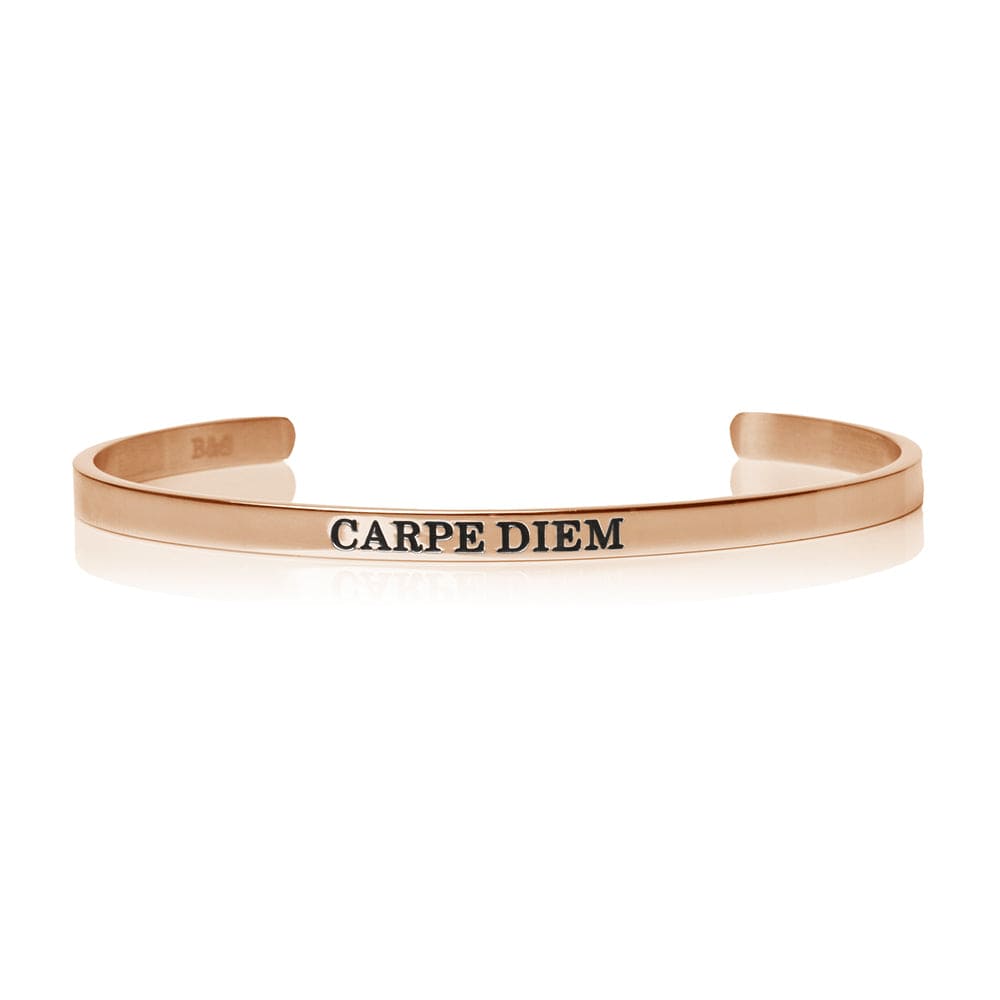 Carpe Diem - Mantra Bracelet - Quote Bracelet - Woman Bracelet Bracelet 18k Rose Gold Brother & Sisters