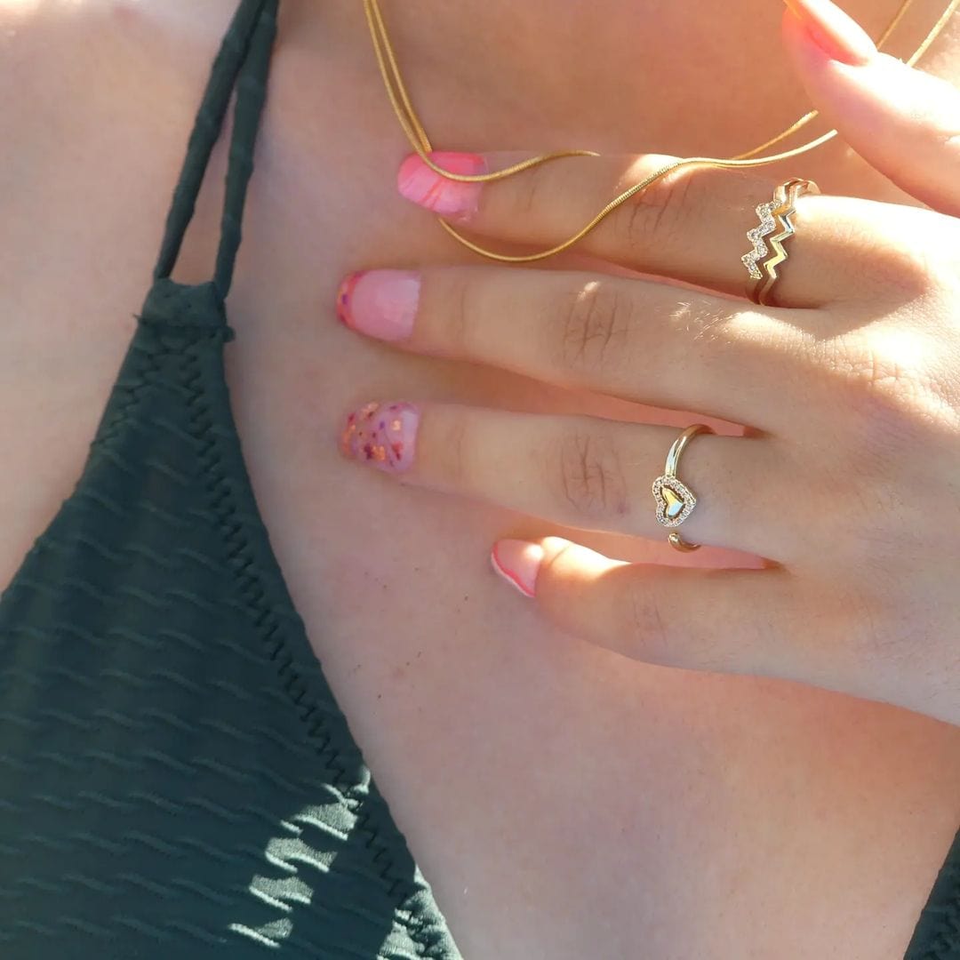 Gold Ring for Women - Stainless Steel Ring - Woman Ring - The Heart Ring Ring Brother & Sisters