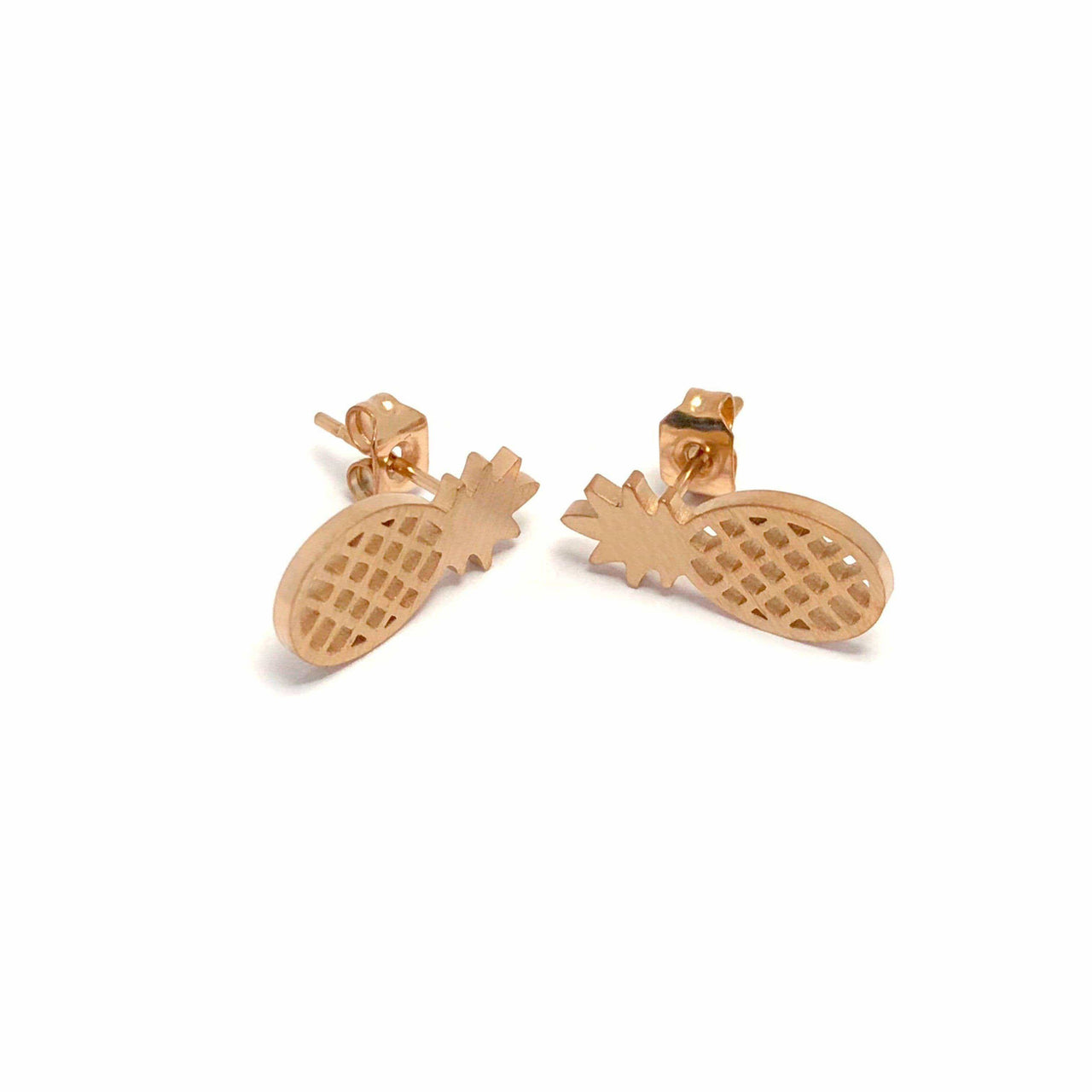 Little Pineapple Earrings Earrings 18k Rose Gold Brother & Sisters